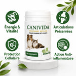 Canivida complément naturel chien chat avec bénéfices anti-âge articulations énergie Labo-Demeter