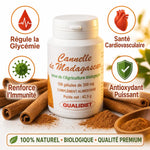 Cannelle de Ceylan Bio Qualidiet 100 gélules 350mg avec bénéfices santé et bâtons de cannelle