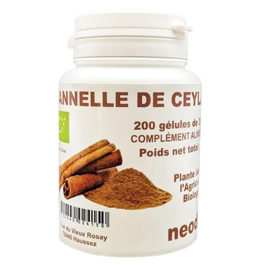 une boîte de 200 gélules de cannelle de ceylan de la marque neodiet