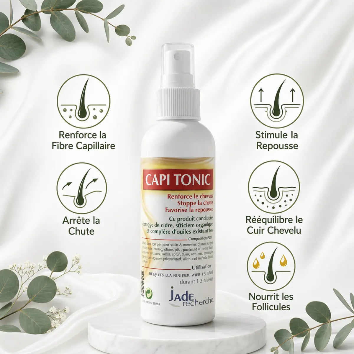 Capitonic 125ml spray anti-chute et repousse cheveux Jade Recherche avec bénéfices