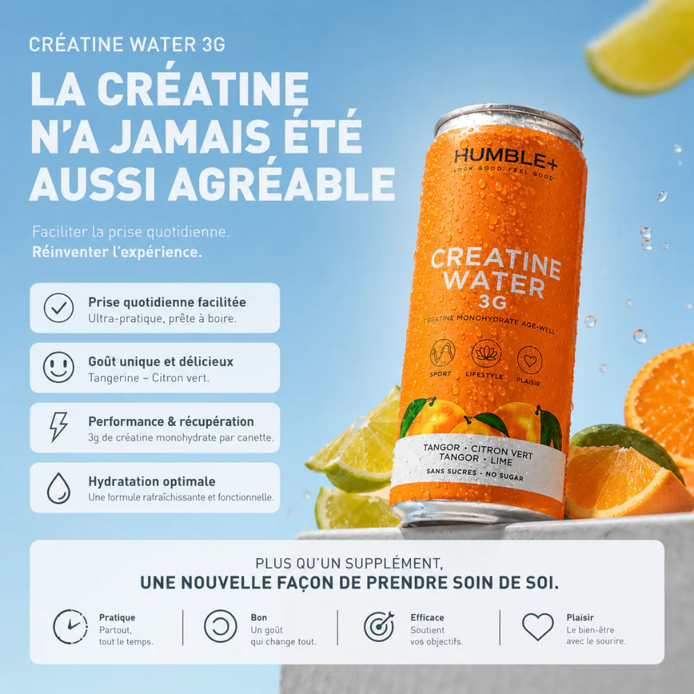 Créatine Water Humble+ 330ml avec ses caractéristiques