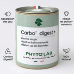 Carbo'digest+ charbon végétal pour chien et chat - gélules Phyto'Lab avec bénéfices digestifs