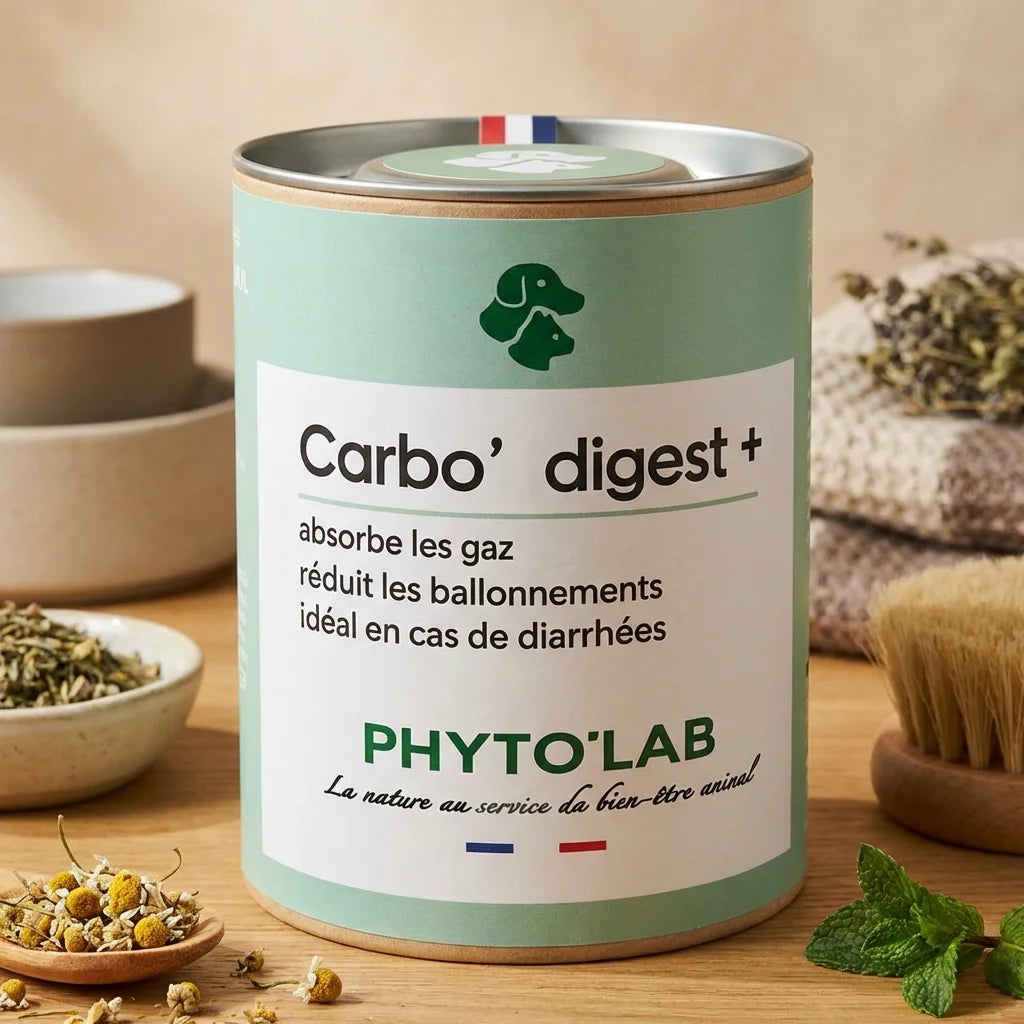 Carbo'digest + charbon végétal 90 gélules pour chien et chat Phyto'Lab