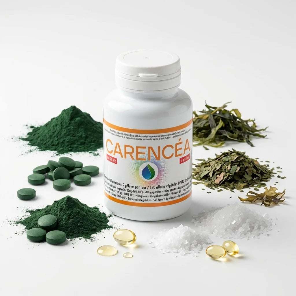 Carencéa Jade Recherche complément vitamine D3 K2 magnésium B6 avec ingrédients naturels