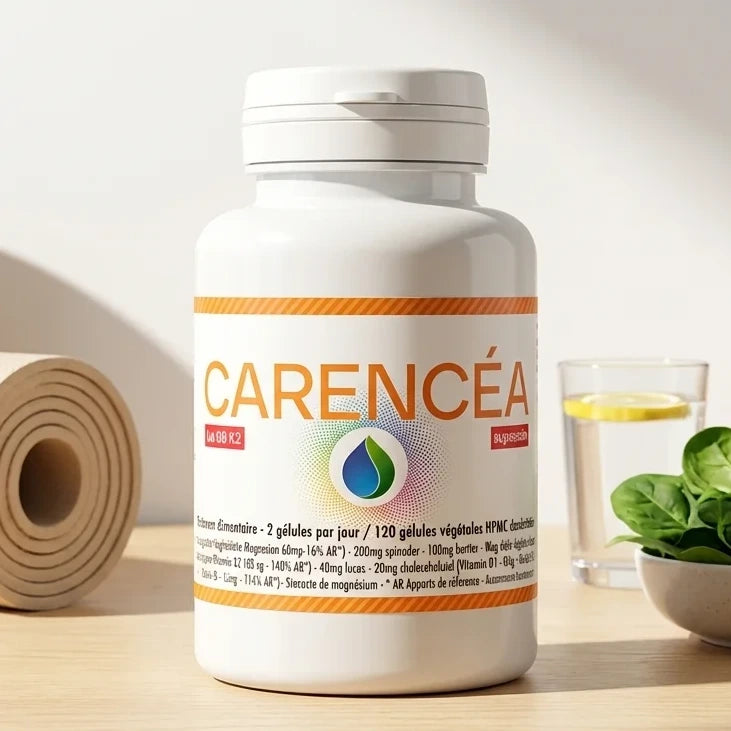 Carencéa Jade Recherche complément vitamine D3 K2 magnésium B6 120 gélules bien-être