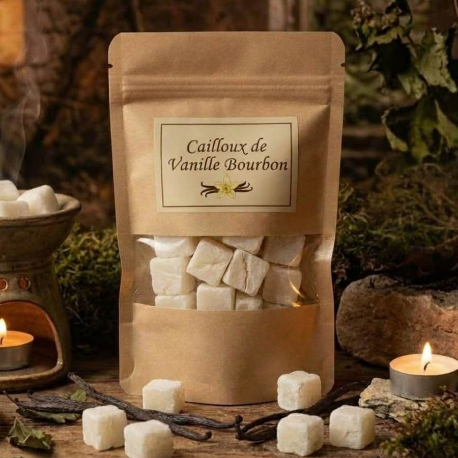 Un sachet de Cailloux d'ambre senteur Vanille Bourbon de Jardin de mon Grand Père