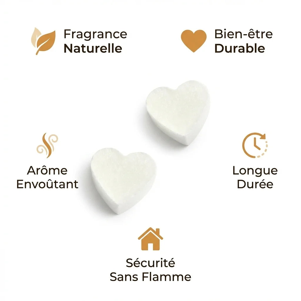 Carré d'Ambre Cachemire ByBazz coeur 25g bien-être naturel sans flamme