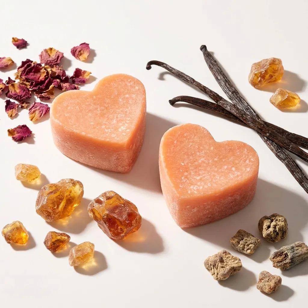 Carré d'Ambre Coral Blush ByBazz - Deux blocs de parfum solide cœur 25g