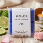 Un paquet de quatre carrés fondants Drake à la senteur Caraïbes