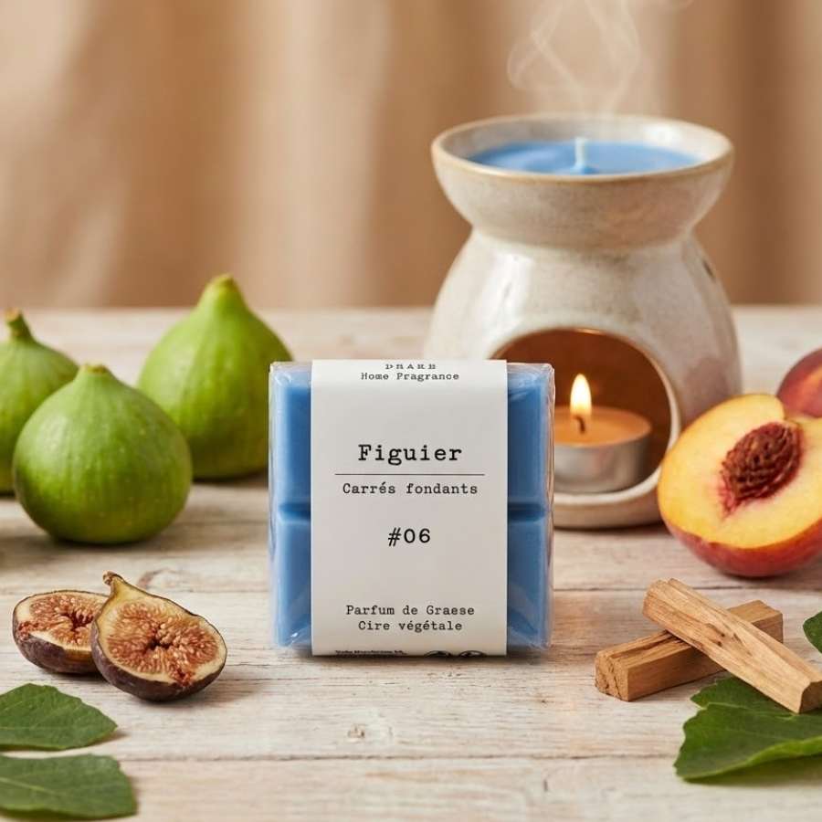 Photo d'ambiance d'un Carré fondant senteur Figuier de la marque Drake