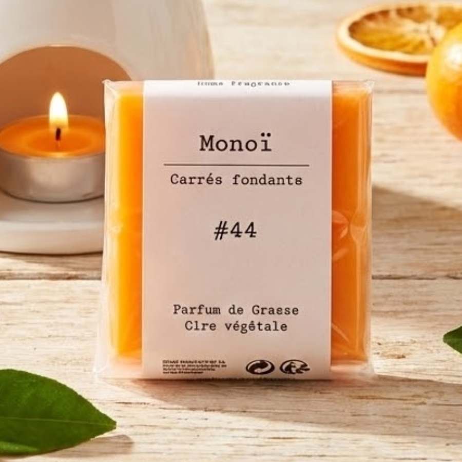 Un paquet de quatre carrés fondants Drake à la senteur Monoï