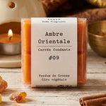 Un pack de 4 Carrés Fondants à la Cire Parfumée senteur Ambre orientale de Drake