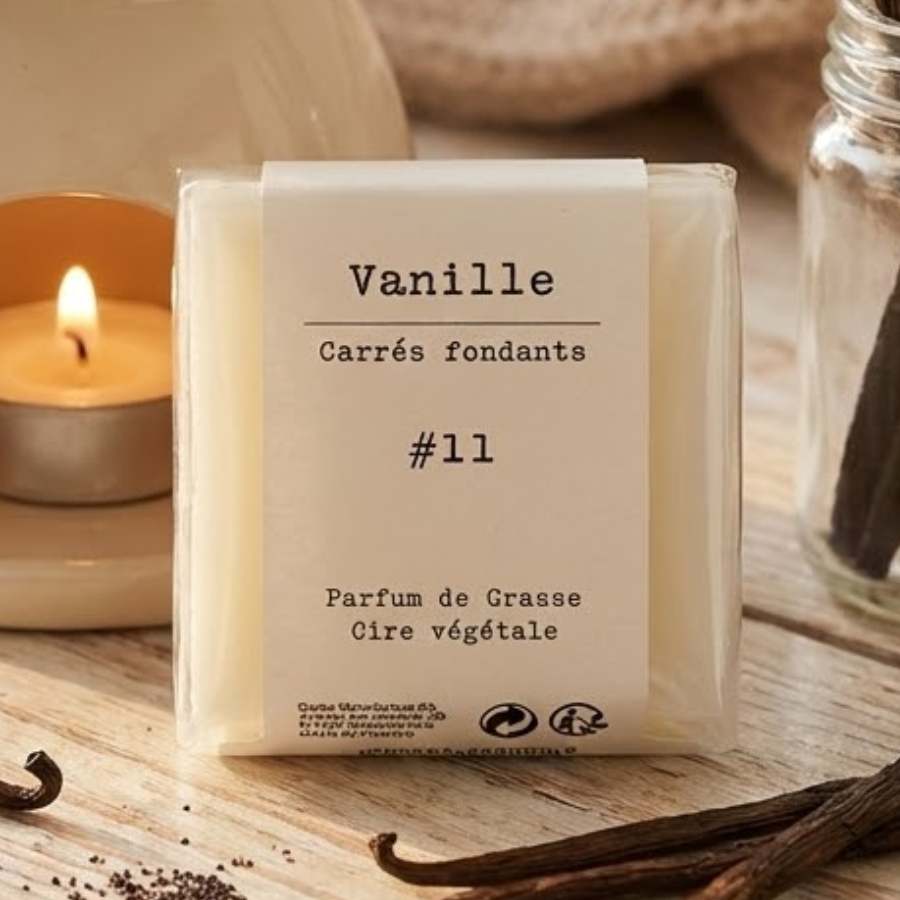 Un paquet de quatre carrés fondants Drake à la senteur Vanille