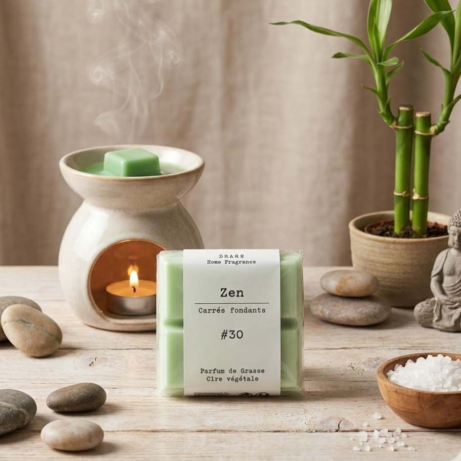 Un paquet de quatre carrés fondants Drake à la senteur Zen