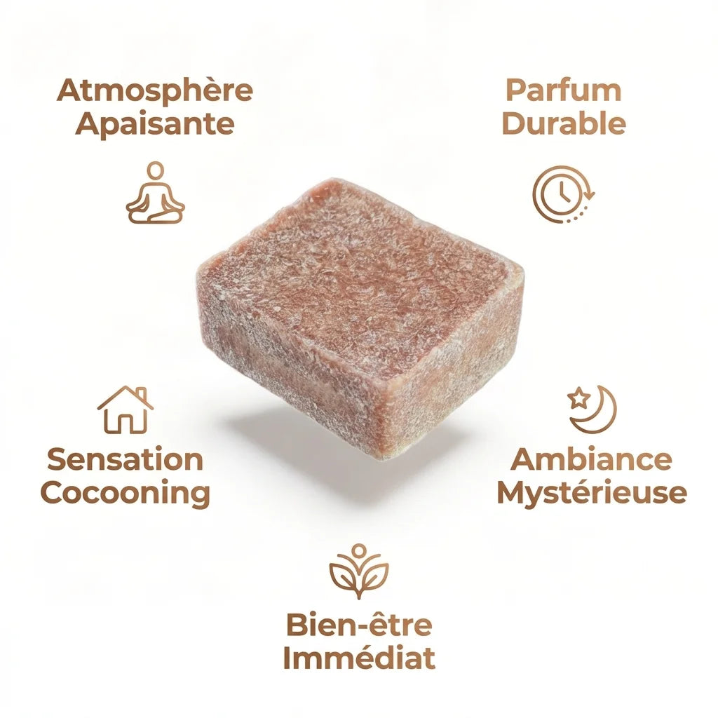 Carrés d'Ambre Fondants HomeBreeze avec bénéfices bien-être - ambiance apaisante et parfum durable