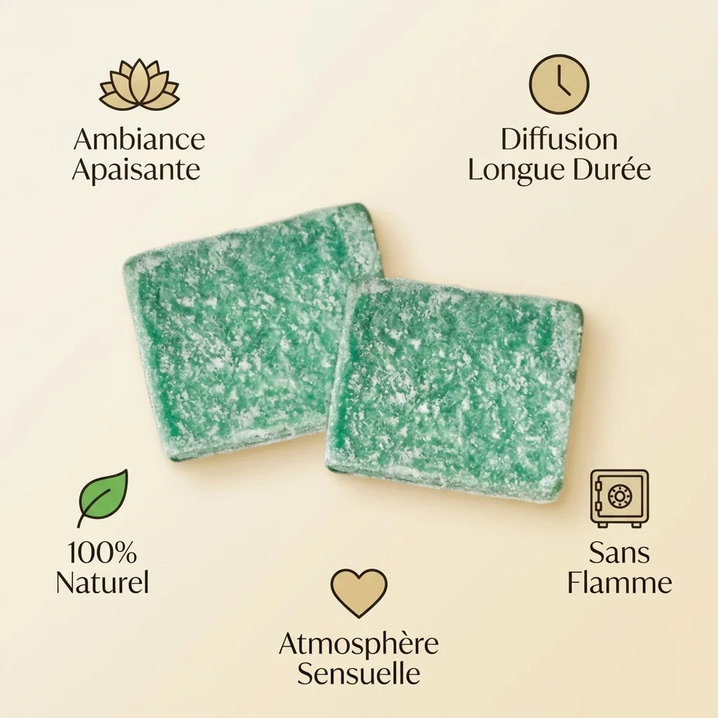 Carrés de Patchouli Fondants HomeBreeze - Diffusion naturelle et ambiance apaisante