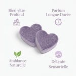 Carrés fondants Ambre Violette ByBazz cœur 2x25g avec bénéfices bien-être