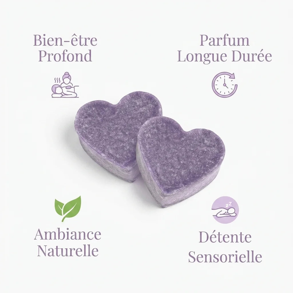 Carrés fondants Ambre Violette ByBazz cœur 2x25g avec bénéfices bien-être