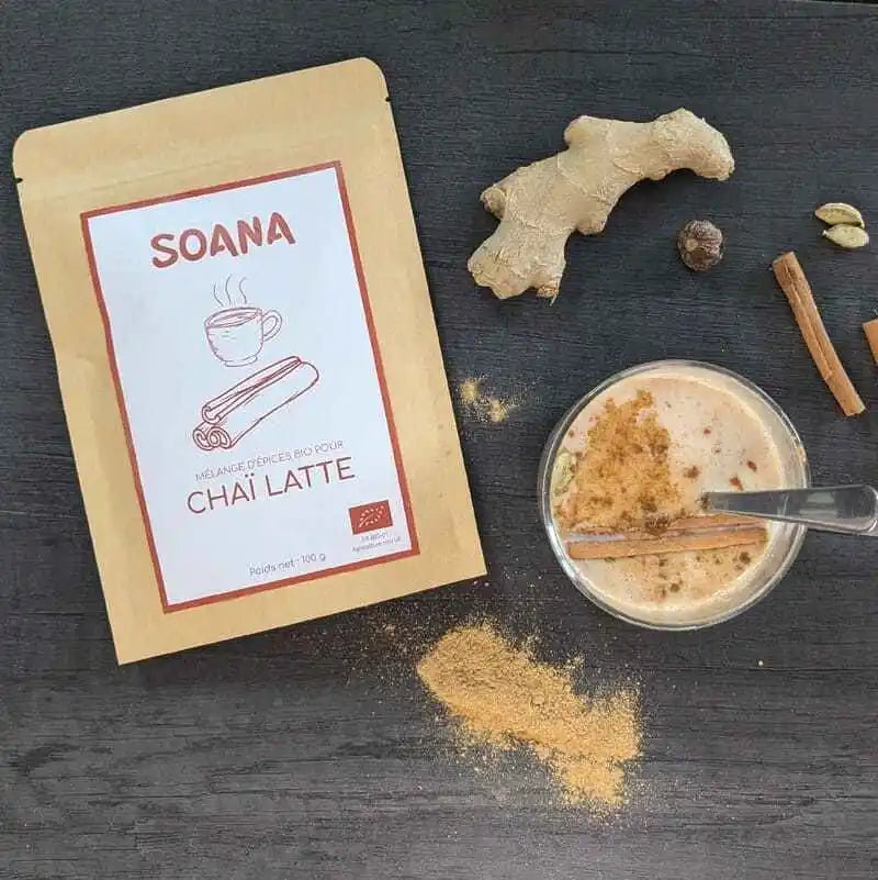 Sachet de chaï latte de la marque Soana
