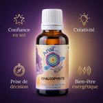 Flacon Chalcopyrite Elixir 30ml Ansil avec icônes bien-être et confiance en soi