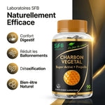 Charbon Activé Propolis Verte 90 gélules SFB - Confort digestif et détoxification naturelle