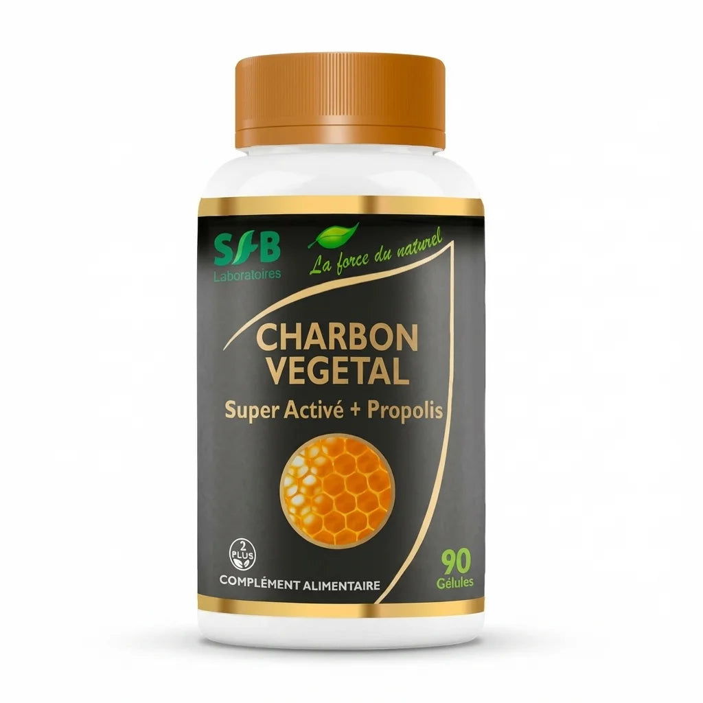 Charbon super activé propolis verte 90 gélules SFB Laboratoires bouteille