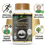 Charbon Végétal Activé 120 gélules SFB Laboratoires - Confort digestif naturel pour sportifs