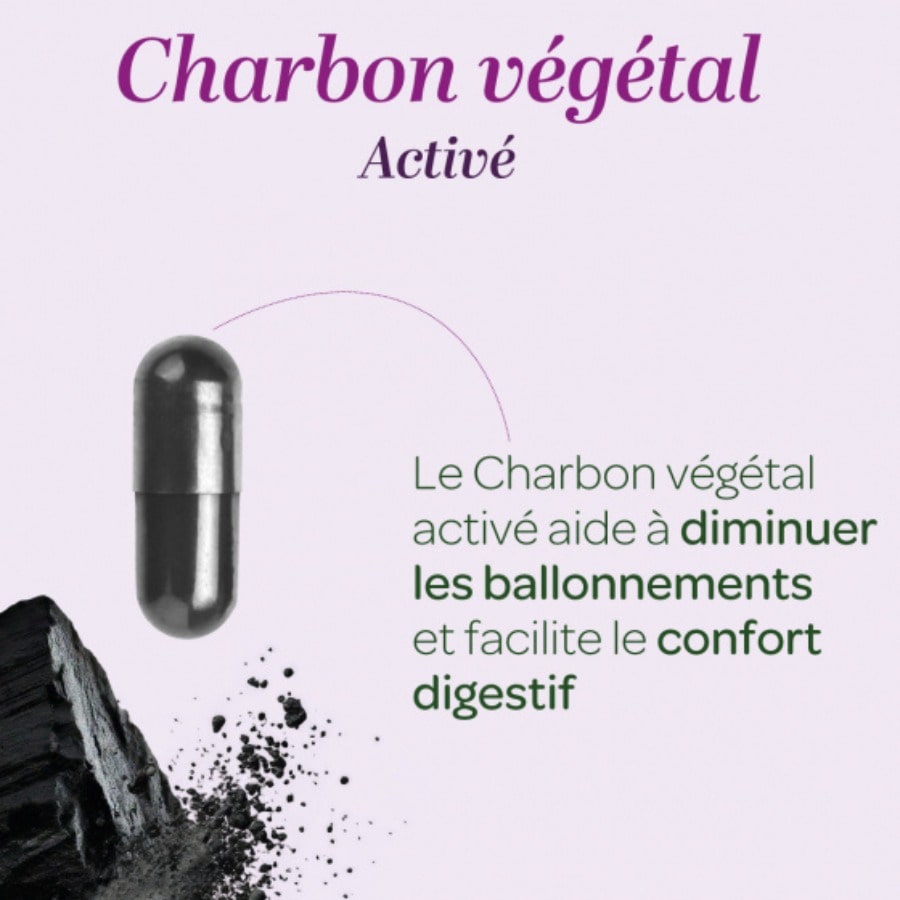 Les bienfaits du Charbon Végétal Activé en gélules de la marque Superdiet