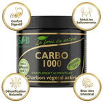 Charbon Végétal Activé CARBO 1000 150g avec bénéfices digestifs et détoxification naturelle