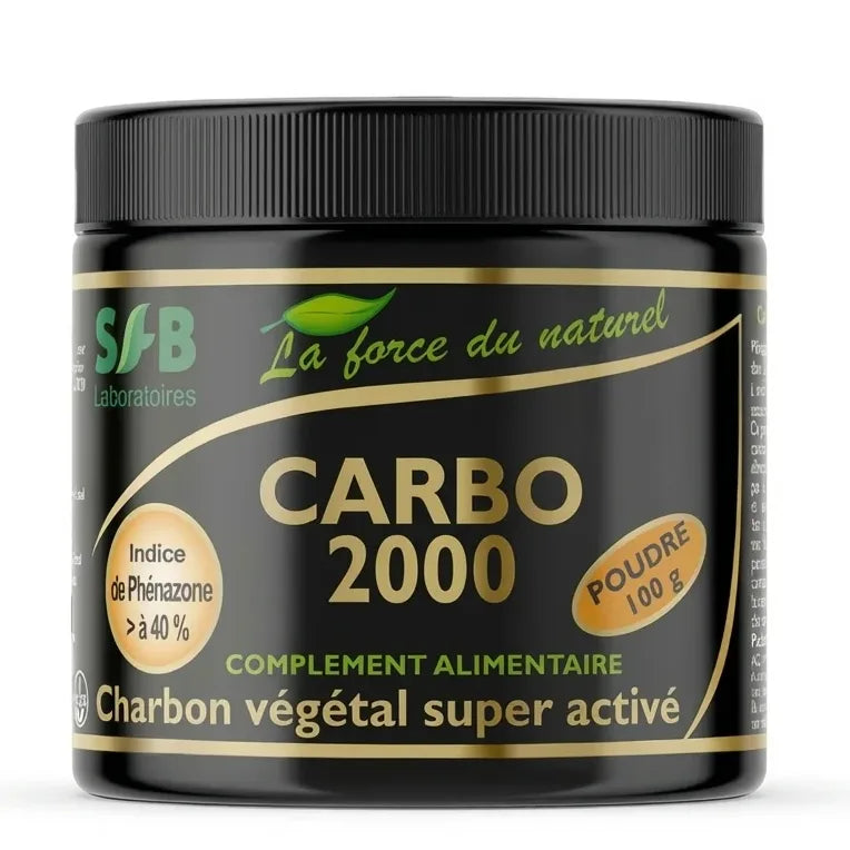 Pot CARBO 2000 Charbon Végétal Super Activé en Poudre 100g SFB Laboratoires