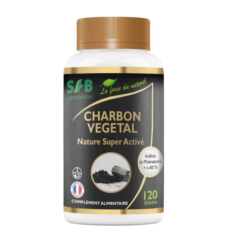 Une boite de Charbon Végétal Activé de 120 gélules de SFB Laboratoires