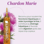 Les bienfaits sur le foie des ampoules de Chardon Marie Bio de Superdiet