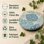 Charlotte alimentaire ronde Angie Be Green taille L coton bio zéro déchet fabriqué France