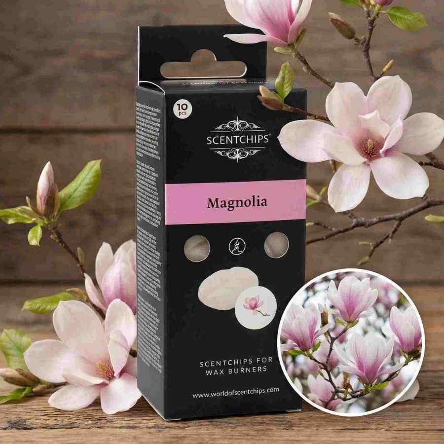 Un carton de 10 galets à faire fondre parfum magnolia de la marque scentchips