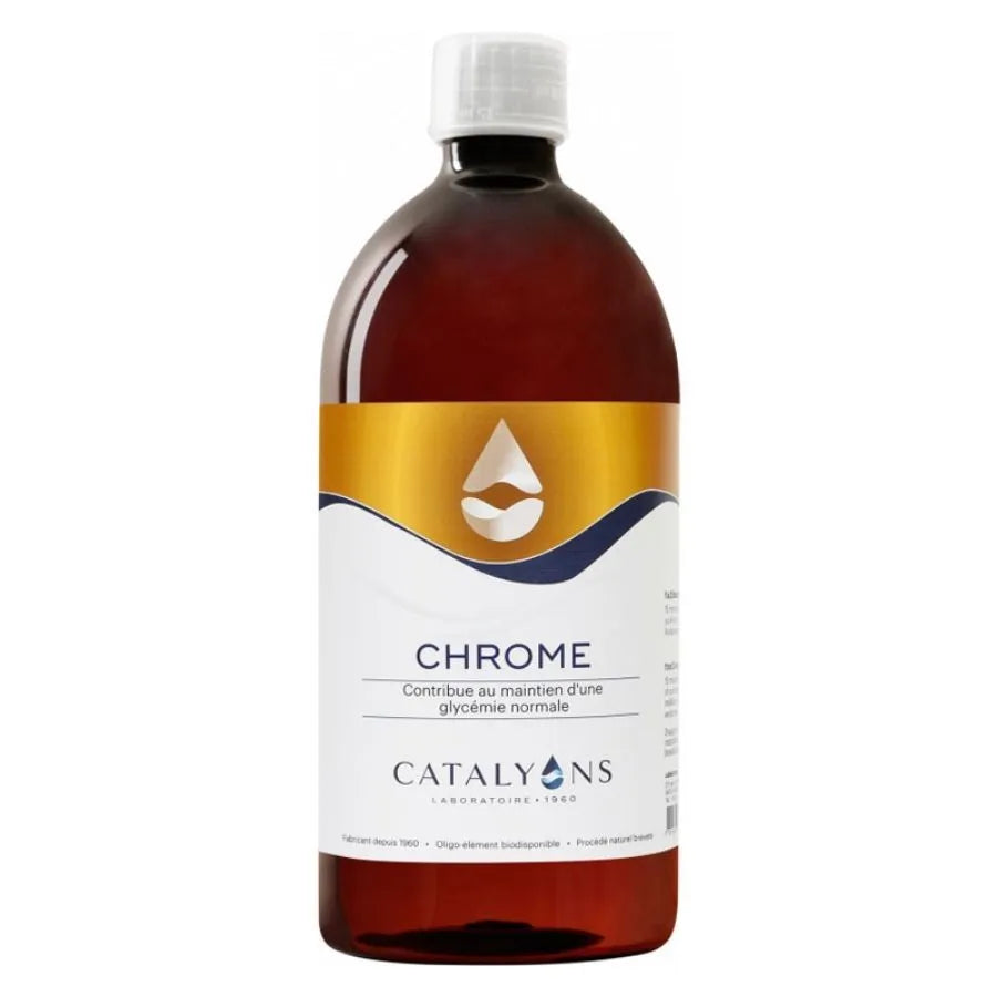 Un flacon d'un litre de chrome catalyons