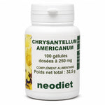 Bouteille Chrysantellum Americanum 100 gélules Neodiet sur fond blanc, complément alimentaire 250mg