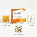 Cire Royale Bio 100g Acorelle avec ingrédients naturels - cire d'abeille et extrait de lys blanc