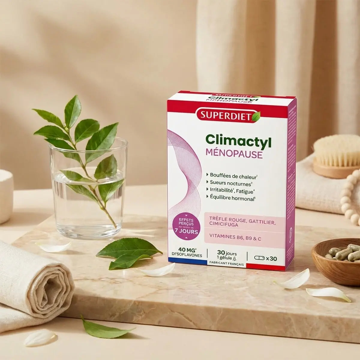 Climactyl complexe ménopause 30 gélules Superdiet boîte produit wellness
