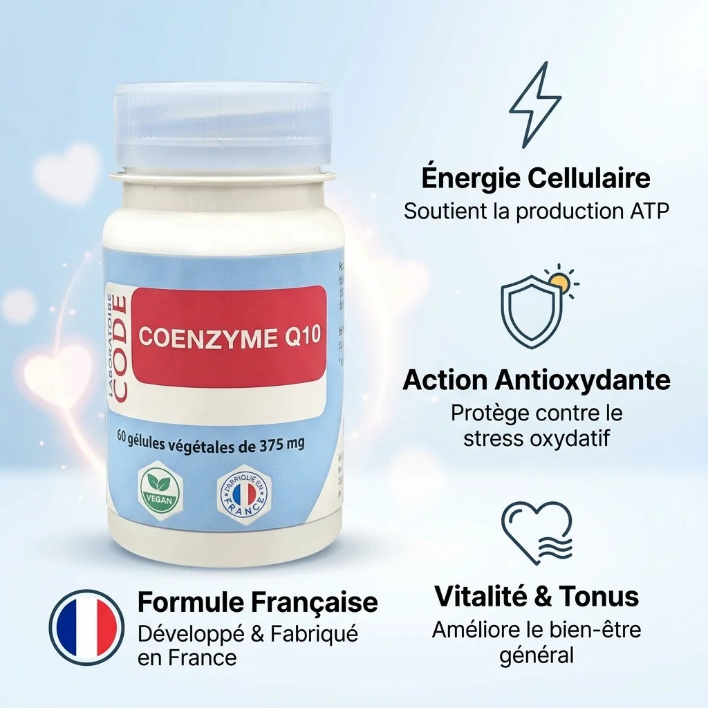 Coenzyme Q10 Laboratoire Code 60 gélules - Bénéfices énergétiques et antioxydants
