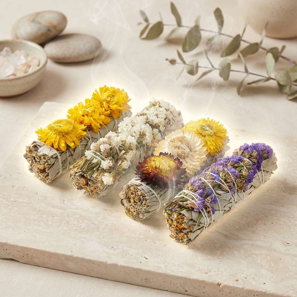 Coffret 4 sauges immortelles Veegreen pour purification et bien-être spirituel