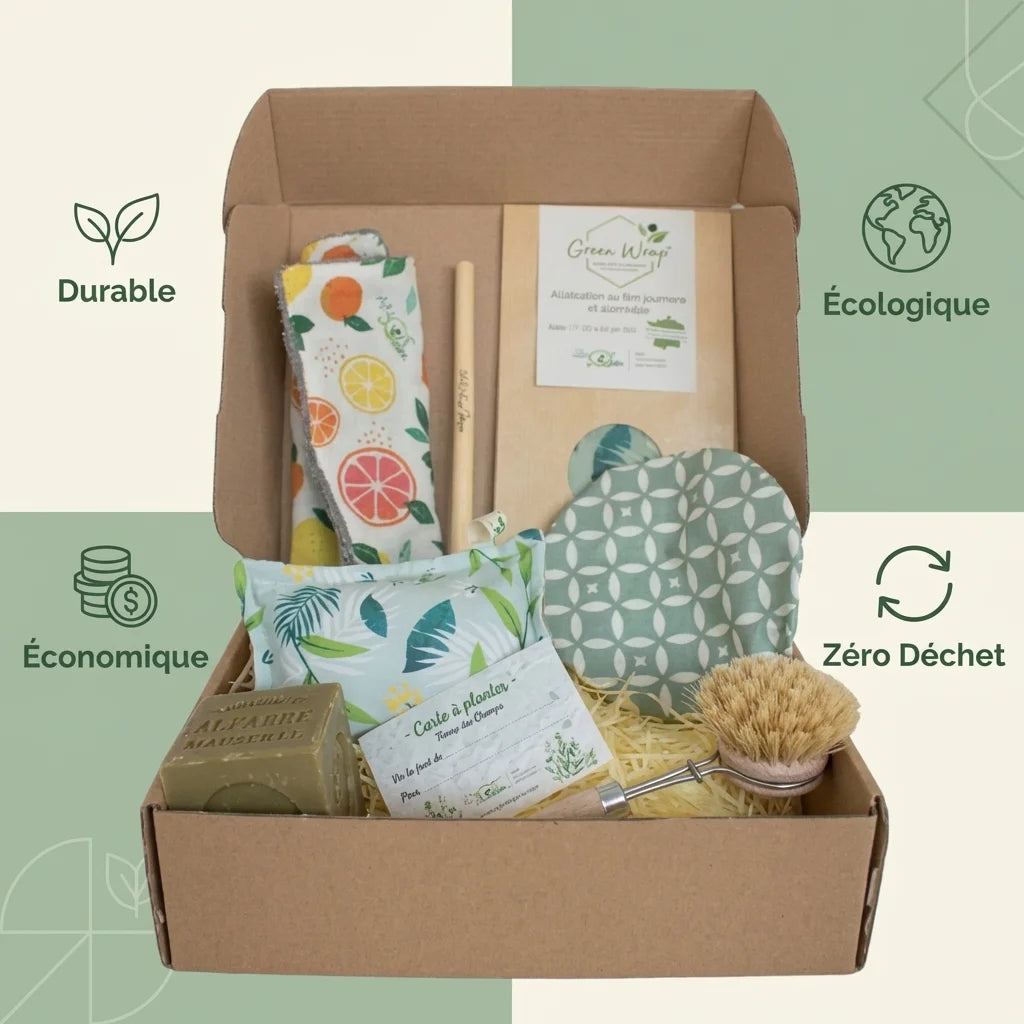 Coffret Cuisine Zéro Déchet Angie Be Green avec emballages réutilisables, durable et écologique