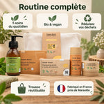Coffret découverte Comme Avant : 5 soins bio et vegan, fabriqués en France près de Marseille, dans une trousse réutilisable