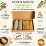 Coffret Prestige purification sauge blanche palo santo bienfaits énergies bien-être