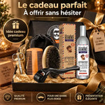 Coffret Prestige Soin Barbe 6 en 1 avec outils grooming et emballage cadeau luxe