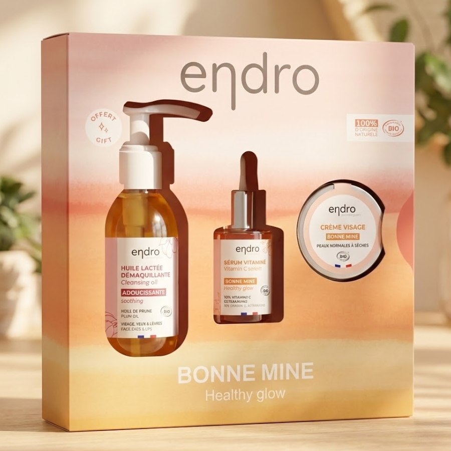 Coffret vitaminé effet bonne mine composé 3 produits de la marque endro Endro.