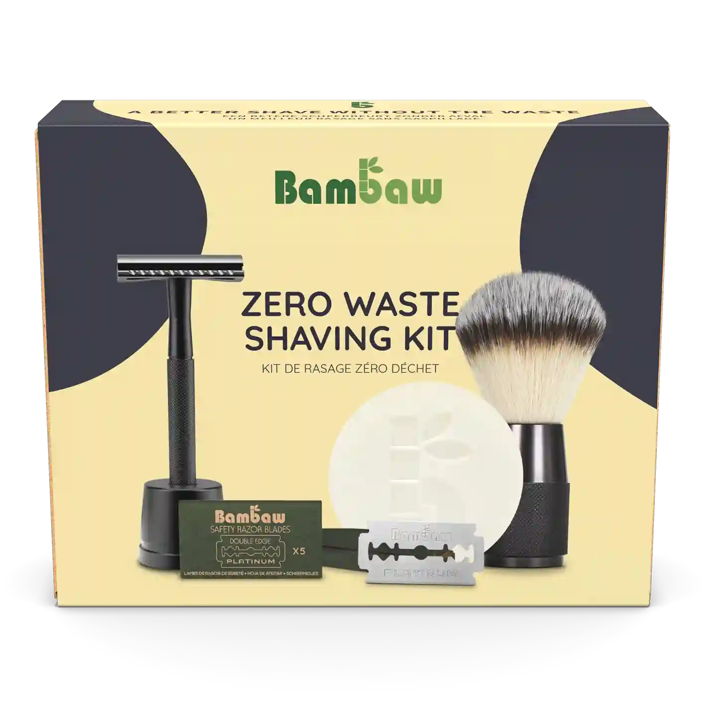 Un Coffret de rasage édition Noir 6 pièces - Bambaw