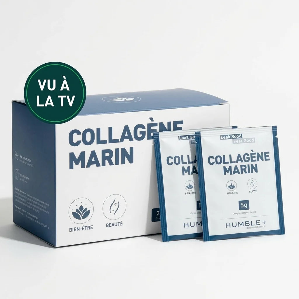 Collagène Marin Humble+ 30 doses - Boîte et sachets de collagène marin pour beauté et bien-être
