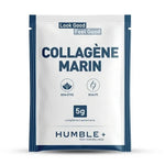 Sachet Collagène Marin Humble+ 5g blanc et bleu, complément alimentaire 30 doses