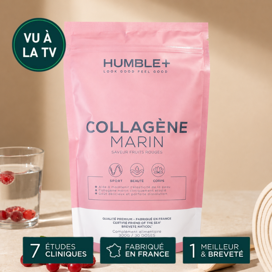 Collagène marin en poudre saveur fruits rouges de Humble + 