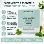 Humble+ Collagène Marin Ultra concentré menthe citron vert - 30 doses avec bénéfices peau ferme et articulations